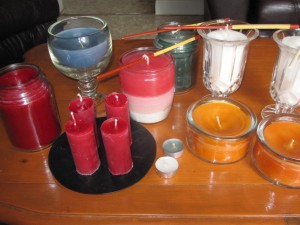 6 new recycled candles